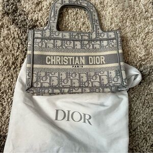 Dior Mini Book Tote in Grey